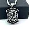 Gothic Style Stainless Steel Shield with Medusa Snake Pendant Necklaces for Men Women, Stainless Steel Color