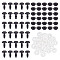 30 Sets Plastic Dog Safety Craft Noses, with Spacer, for DIY Doll Toys Puppet Plush Animal Making, Black, 17x12x9mm