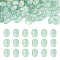 Resin UV Reactive Beads, Color Changing Beads, Oval, with Glitter Powder, Green, 11x8mm, Hole: 1.6mm