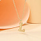 Alloy Textured Initial Pendant Necklaces, Golden, Letter L, 18.31 inch(46.5cm)
