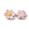 Opaque Resin Cabochons, Flower, Pink, 24x26x8mm