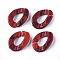 Acrylic Ring Links, Imitation Gemstone, Twist, Red, 24x17x5.5mm, Hole: 12x6mm, about 590pcs/500g