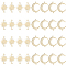 32Pcs 2 Styles Brass Link Connectors, Long-Lasting Plated, Sun & Moon, Real 24K Gold Plated, 13~16.5x17.5~22x0.7~0.8mm, Hole: 1.2mm, 16pcs/style