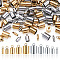 304 Stainless Steel Cord Ends, Golden & Stainless Steel Color, 74x72x17mm, 100pcs/box