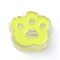 Transparent Acrylic European Beads, Large Hole Beads, with Enamel, Bear Paw, Yellow, 23x25.5x9mm, Hole: 4mm