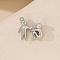 Metal Pendants, Human, Platinum, 15x16mm
