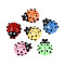 Opaque Resin Cabochons, Ladybug, Mixed Color, 20x16.5x6mm
