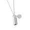Non-Tarnish Stainless Steel Column and Word Love Urn Ashes Pendant Necklace, Memorial Jewelry for Men Women, Stainless Steel Color, 19.69 inch(50cm)