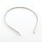 Hair Accessories Iron Hair Band Findings, Platinum, 120~125mm