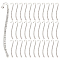 40Pcs Tibetan Style Alloy Bookmarks, Cadmium Free & Nickel Free & Lead Free, Antique Silver, 84x4x2mm, Hole: 2mm