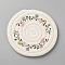 Cotton Coasters, Cup Mat, Round with Flower Pattern, Floral White, 125x7mm