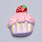 Resin Cabochons, Cake, Pink, 27x22x9mm