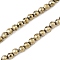 Electroplate Synthetic Magnetic Hematite Beads Strands, Faceted, Round, Light Gold Plated, 3.5x3mm, Hole: 0.9mm, about 120~122pcs/strand, 15.16~15.35''(38.5~39cm)