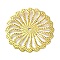Iron Pendants, Flower, Hollow, Golden, 50.5x1.5mm, Hole: 1.4mm