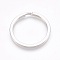 Alloy Split Key Rings, Keychain Clasp Findings, Platinum, 32~33x2.5mm, Inner Diameter: 26mm