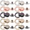 20 Sets 5 Colors Alloy Bag Suspension Clasps, Purse Rivet Ring, with Iron Screw, Mixed Color, 1.85x1.15x0.55cm, 4 sets/color