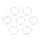 Brass Split Rings, Double Loops Jump Rings, 925 Sterling Silver Plated, 8x1.5mm, Inner Diameter: 6.5mm, Single Wire: 0.7mm