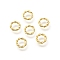 Brass Beads, Cadmium Free & Nickel Free & Lead Free, Twist Flat Round, Real 18K Gold Plated, 6x1mm, Hole: 4mm