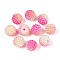 Imitation Pearl Acrylic Beads, Berry Beads, Combined Beads, Round, Hot Pink, 15.5mm, Hole: 2.5mm, about 200pcs/bag