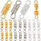 90Pcs 3 Colors Alloy Screw Clasps, Column, Mixed Color, 12.5x3.5mm, Hole: 2mm, 30pcs/color