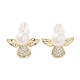 Boucles d'oreilles ange en perles naturelles EJEW-P256-65G-1