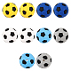 Gomakerer 10 pièces 5 couleurs football perles de silicone écologiques de qualité alimentaire SIL-GO0001-19-1