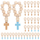 Croix bois pendentifs décoration KEYC-AB00009-1