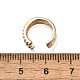 Серьги-каффы из латуни с прозрачным кубическим цирконием EJEW-Q025-03A-G-3