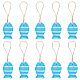 GORGECRAFT 8Pcs Wood Fish Hanging Mediterranean Wall Decor Beach Christmas Decorations with Jute Rope Hanging Fish Nautical Indoor Outdoor Decorations for Wall Hanging Crafts HJEW-WH0042-31-1