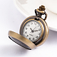 合金の腕時計ヘッド  フラットラウンド  アンティークブロンズ  40x29.5x12mm X-WACH-D016-01-2