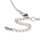 7Pcs 7 Style Natural Mixed Gemstone Beaded Pendant Necklace with Alloy 7 Chakra NJEW-JN03889-8