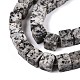 Натуральный кунжут яшма / киви нитки бусины яшмы G-T139-8x8-42B-3