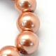 Backen gemalt pearlized Glasperlen runden Perle Stränge HY-Q330-8mm-50-3