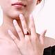 Gorgeous Brass Cubic Zirconia Triangle Finger Rings for Women RJEW-BB04147-B-7RG-5