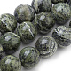 Brins de perles de jaspe vert zèbre naturel G-S259-34-6mm-1