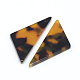 セルロースアセテート（樹脂）ペンダント  三角形  ゴールデンロッド  42.5x17.5x2.5mm  穴：1.5mm KY-S127C-A301-2