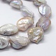 Hebras de perlas keshi de perlas barrocas naturales PEAR-K004-44-3