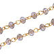 Chaînes de perles en rondelles en verre manuelles pour fabrication de colliers et bracelets X-AJEW-JB00037-05-4