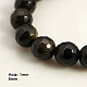 Chapelets de perles en obsidienne dorée naturelle G-D136-8mm-10-1