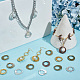 Nbeads 64 pièces 4 couleurs cadre de perles à anneau irrégulier en alliage de style tibétain FIND-NB0004-71-5