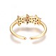 Brass Micro Pave Cubic Zirconia Finger Rings RJEW-P077-13G-3