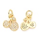 Brass Micro Pave Cubic Zirconia Charms ZIRC-A023-02LG-2