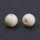 Creamy White Round Acrylic Spacer Beads X-PAB702Y-13-2
