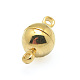 Brass Magnetic Clasps with Loops PALLOY-MC043-2G-1