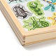 木製磁気釣りゲーム  モンテッソーリのおもちゃ  幼児向けの認知ゲーム  教育就学前ビーズおもちゃギフト  動物  27~45x34~53.5x14mm AJEW-D066-01B-3