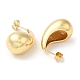 Rack Plating Brass Twist Teardrop Stud Earrings for Women EJEW-K247-02G-2