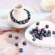 Fashewelry 50 Stück 5 Stil Regenbogenfarbe Legierung europäische Perlen FIND-FW0001-32-NR-8