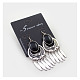 Fashion Alloy Leaf Pendant Chandelier Earrings EJEW-N0020-011A-02-2