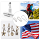 GORGECRAFT 3 Styles 18PCS Flag Pole Snap Clip Hooks Flagpole Attachment Stainless Steel Carabiner Clips Marine Boat Clips for Ropes for Keychain Dog Leashes Fishing Camping FIND-GF0002-26-5