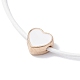 Braccialetto con perline intrecciate a forma di cuore in smalto BJEW-JB09739-01-3